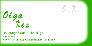 olga kis business card